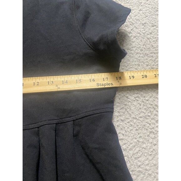 INC Women’s Black Cotton Blend 3 Button Front Short Sleeve  Collar Tunic… - Picture 5 of 6